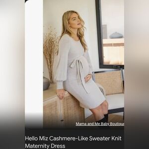 Blush pink sweater dress